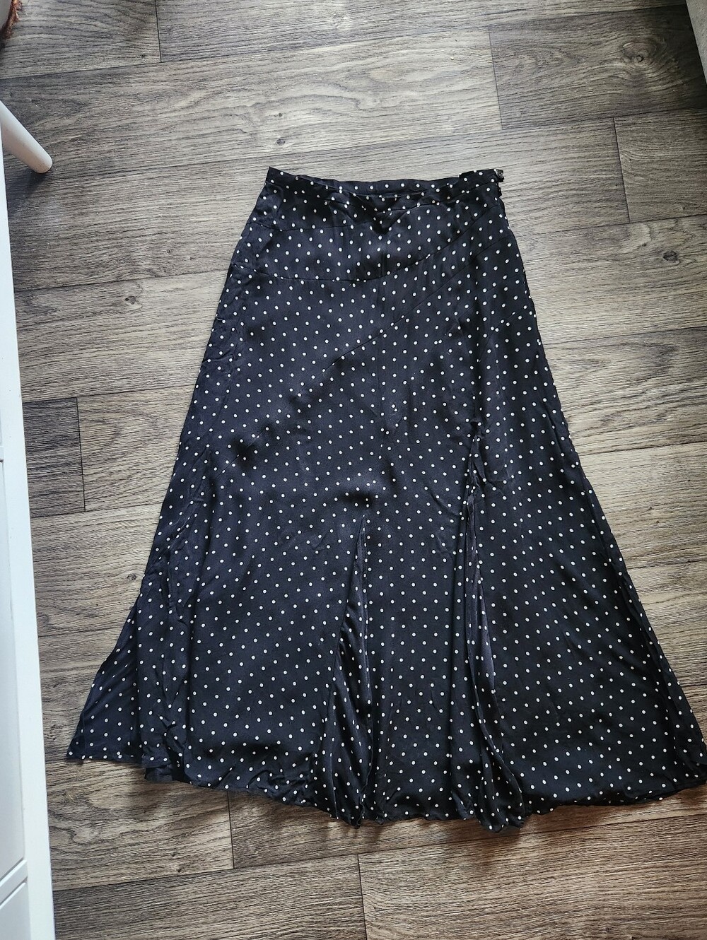 Vintage Jones New York Silk Polka Dot Maxi Skirt Size 6